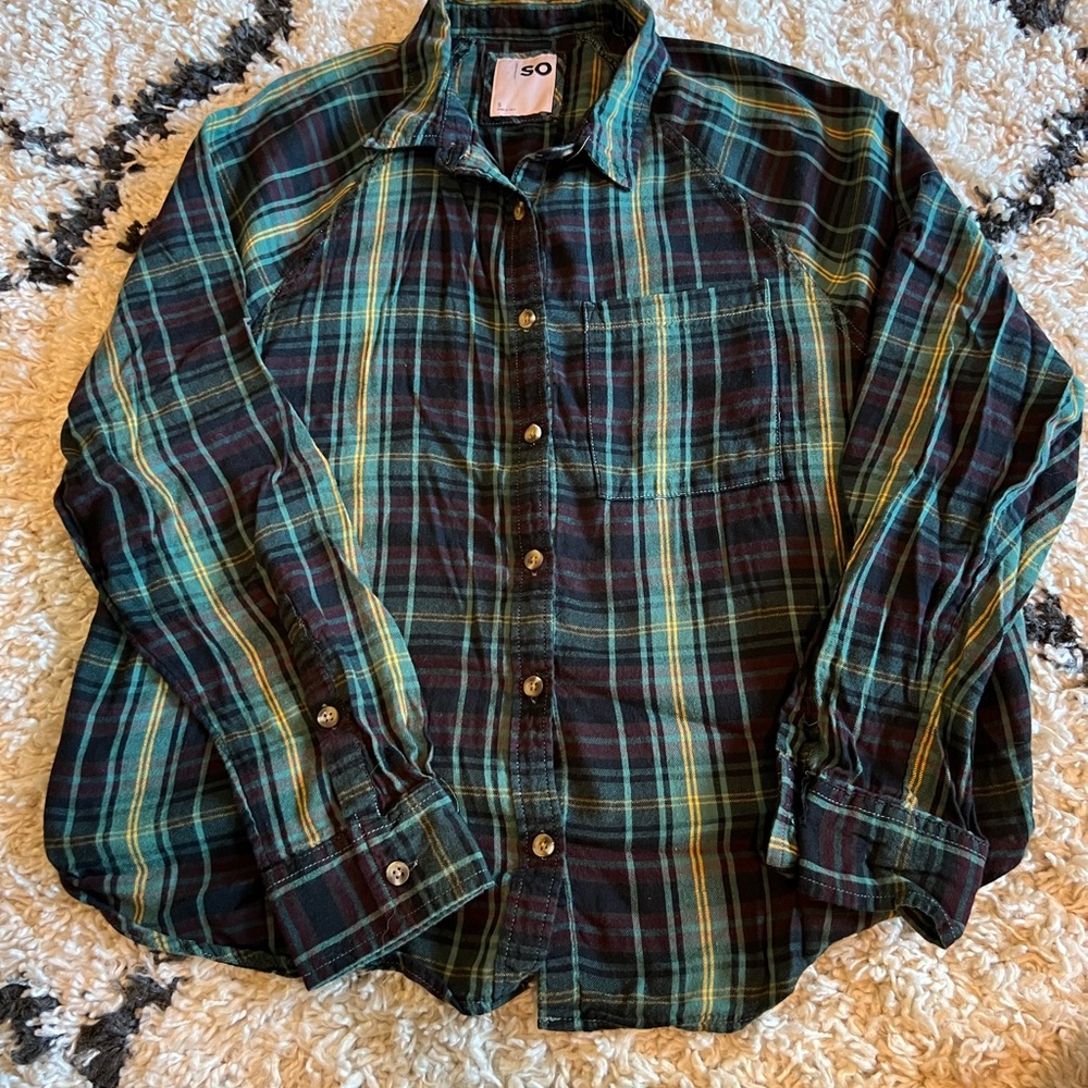 SO Multicolor Plaid Shirt